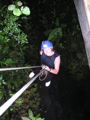 Abseil into the cave