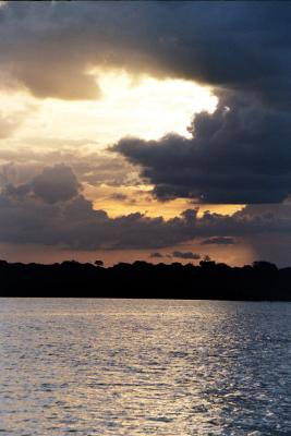 Sunset on the Rio Negro, Amazonas