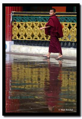 Monk Reflection, Rumtek, Sikkim