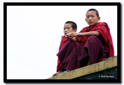 Sitting on the Roof at Rumtak Gompa, Sikkim