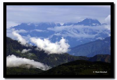 Mount Kanchendzonga in the Eastern Himalayas as seen from Kalimpong