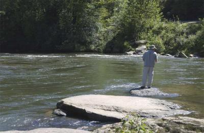 Fisherman on the Toccoa River