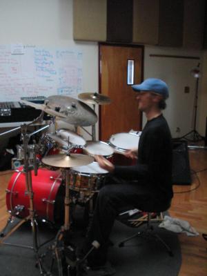 In studio having fun