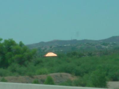 onknown flying object in the Arizona desert
