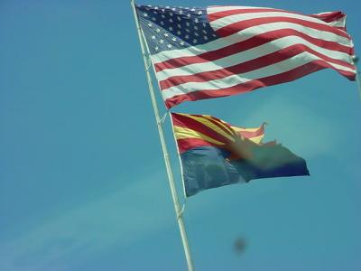 American flag Arizona flag