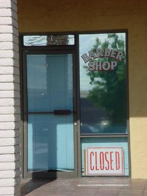 barber shop is closed