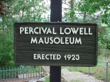 Percival Lowell<br>Mausoleum<br>Erected 1923