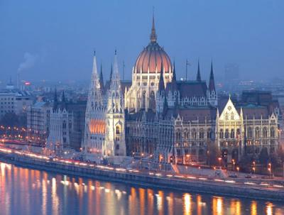 The Parliament at dusk