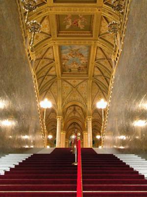 Main entrance stairway at the Parliament