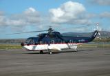 North Sea oil rigs commuter helicopter (Sikorsky S-61N) at Donegal airport (Co. Donegal)