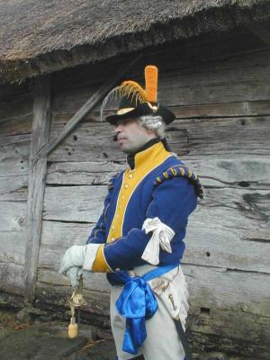 Leutnanten i all sin fjäderprakt