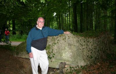 Bob Searl - Located this hidden old concrete bunker  remembered from June 1944 in Cerisey Forest, France