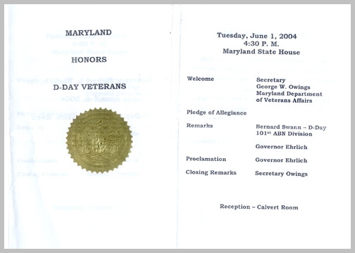 State of Maryland Governors Reception June 2004