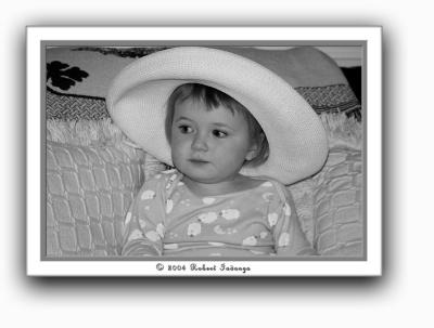 Jenna on the green couch BW Framed.jpg