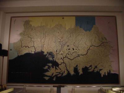 Huge map of Sendai, there are binoculars to see details