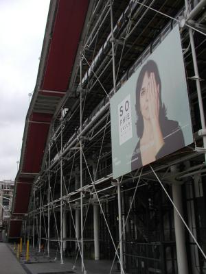 pompidou center ouside and escalator