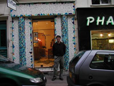 rich and mosaic storefront-rue lepic in montmartre