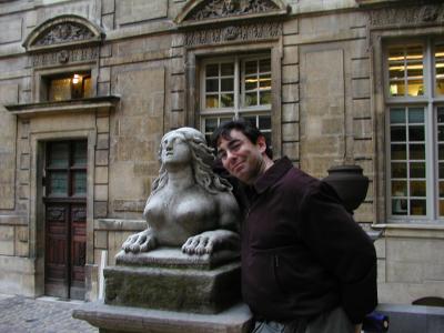 rich and sphinx guarding hotel de sully entrance