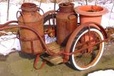 Rusty milk cans