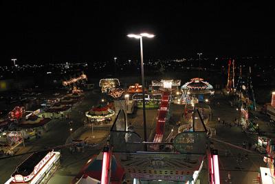 carnival from atop ferris wheel