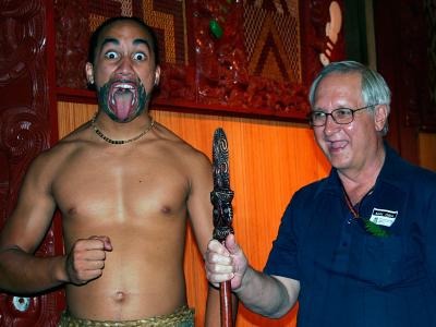 February 27:  Yucking it up with Maori Chief