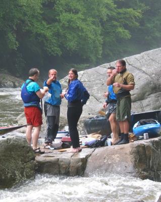 Party on the rocks - hey they're taking our picture!