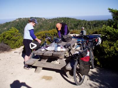 Packing up the stuff sacks and panniers (atleast some of us)