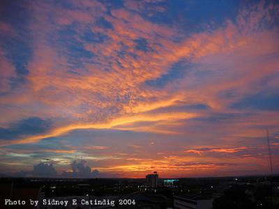 Sunset from my hotel room window