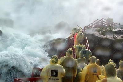 Getting soaked from American Falls
