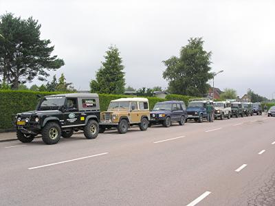 Formation of Saturday's convoy in Klippan.