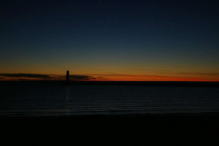 Oct. 10, 2004 - Lake Michigan sunset
