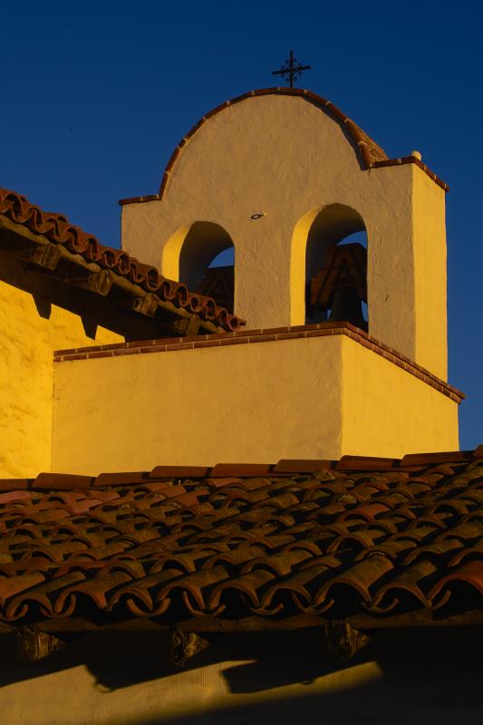 presidio chapel at dusk