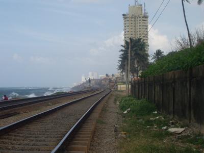 If you don't feel like dealing with the crowds on Galle Street, this rail line runs parallel