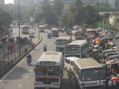 Traffic at Fort Train Station taken from the overpass