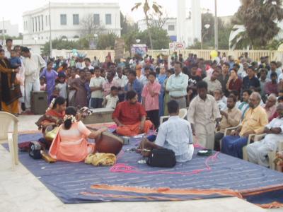 Concert at the Ghandi statue