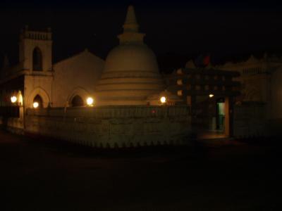 The stupa at night