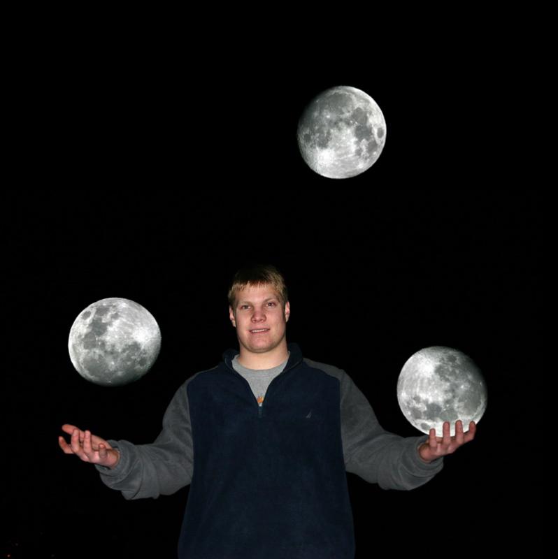 *Cosmic juggler    By Dave McMillan
