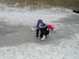 Sarah and Kyle playing on the Ice