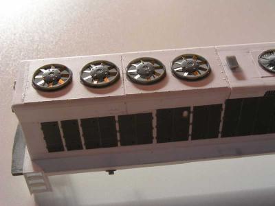 fan baseplates from .005 styrene. Note the embossed rivets!!