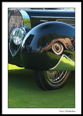 Reflections in a 1939 Bugatti 57C Vanvooren Cabriolet