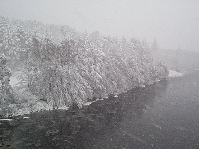The River Dee compete with Ice chunks
