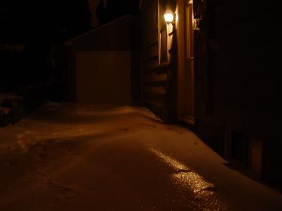 There is ice on that snow