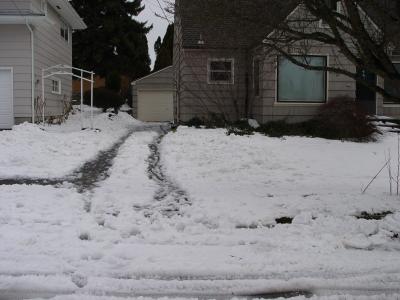 The driveway was the worst