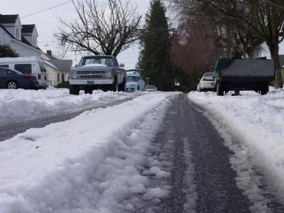 The street was starting to slush up