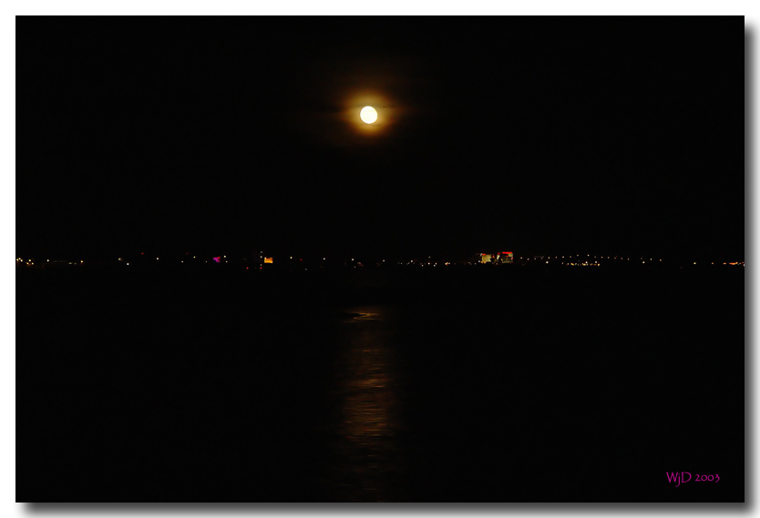 Atlantic City, at night, from afar ...