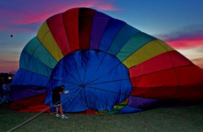 balloon at dusk