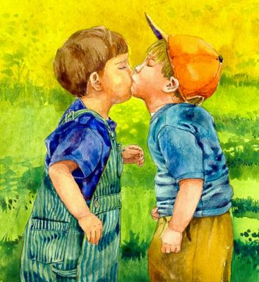 kissing boys