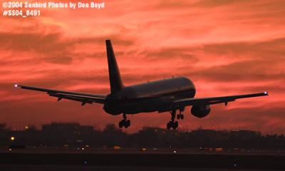 U S Airways B757 sunset aviation stock photo #8491