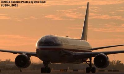 American Airlines B767 sunset aviation stock photo #8651