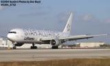 Lufthansa B767-329ER D-ABUV Star Alliance landing on runway 27-R at Miami International Airport aviation stock photo
